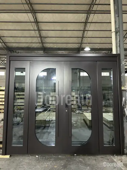 Double door with oval glazing, photographed on our floor