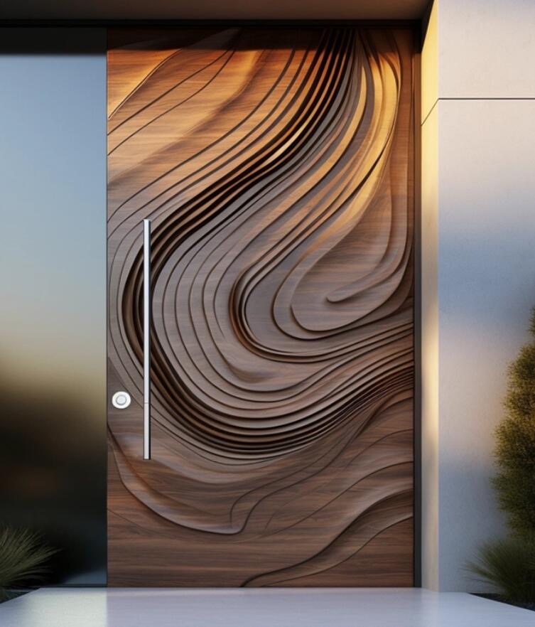 ENGRAVED ALUMINUM DOORS