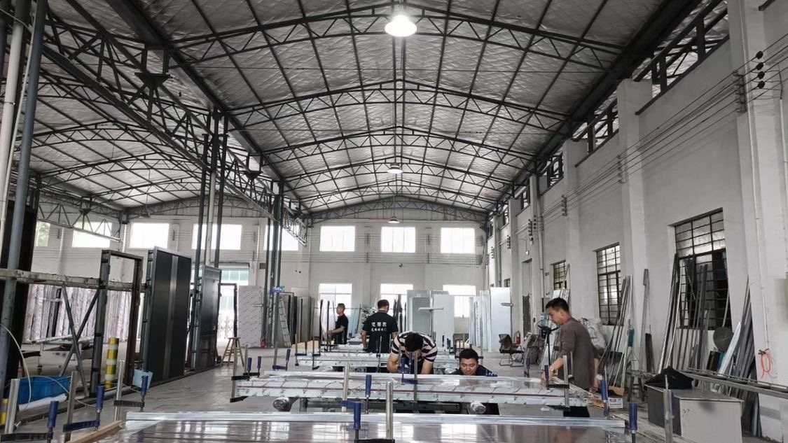 Custom entrance door assembly workshop